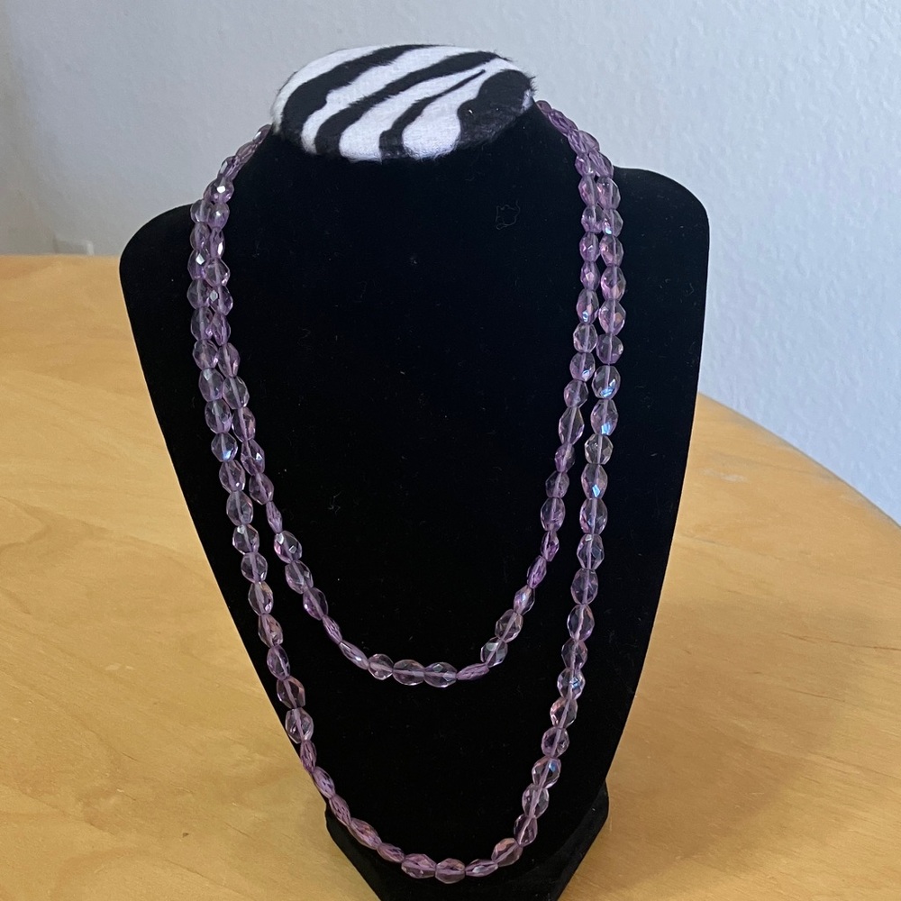 Amethyst Vintage Lovely Necklace 2 strands wear together or separate